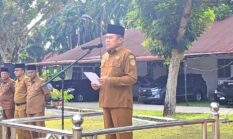 Pemkab Labuhanbatu Gelar Apel Gabungan Perdana Pasca Libur Hari Raya Idul Fitri