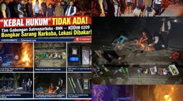 Satresnarkoba–BNN–Inteldim Bongkar Gubuk Diduga Sarang Narkoba di Lobusona